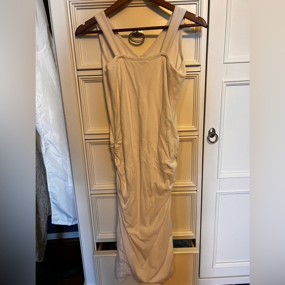 James Perse fitted ruched midi dress size 3 white - Picture 4 of 9